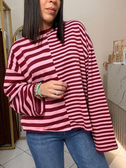BLUSA LINEA"  ONE SIZE BURGUNDY/PINK