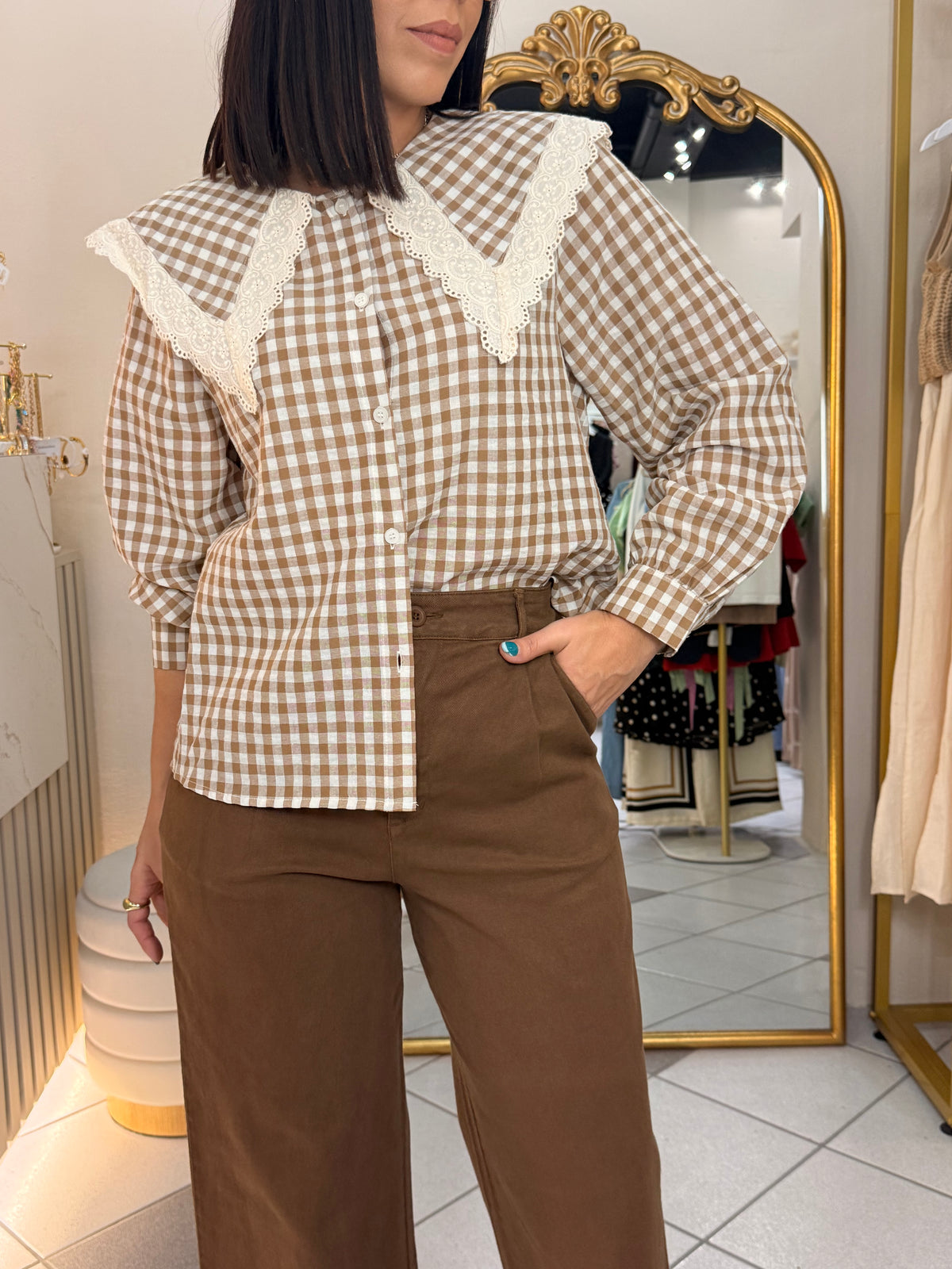 AVANA¨TOP CUADROS CAMEL