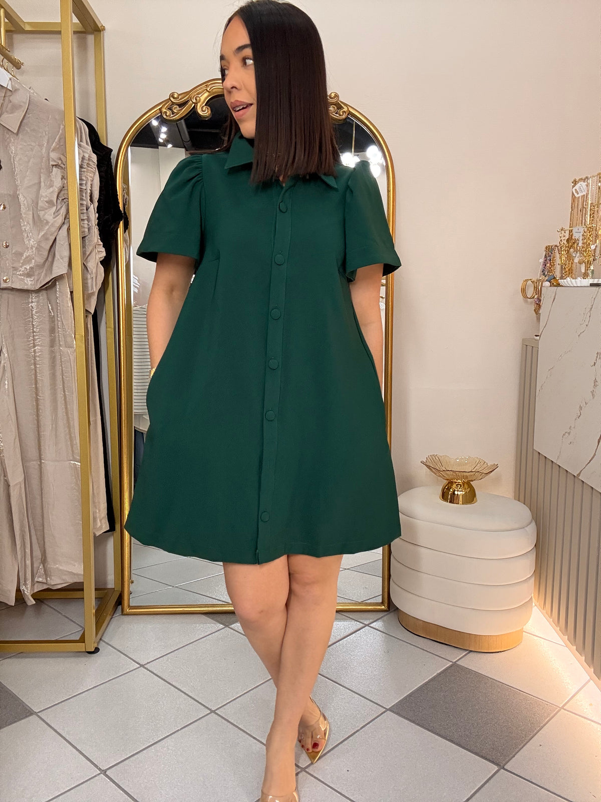 ISABEL¨HUNTER GREEN DRESS