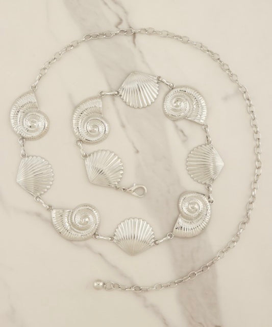 COASTAL SHELL CHAIN BELT