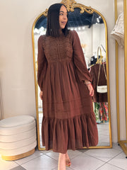 IVONE” BROWN DRESS