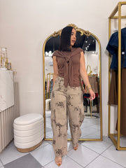 NEI " TAUPE   BARREL PANTS