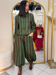 IVONE" OLIVE/BROWN  SET