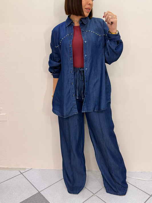DAYANA DARK DENIM SET DOS PIEZSA