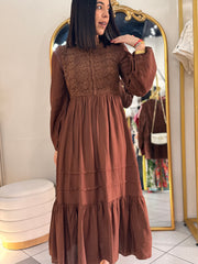 IVONE” BROWN DRESS