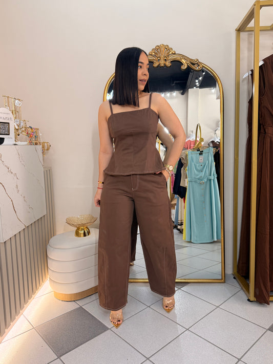 ALANNA SET DOS PIEZA BROWN