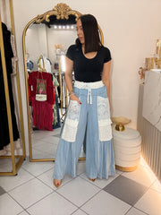 ALESKA" PANTALO LIGHT DENIM