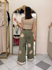 LORENA”  OLIVO FLOR  PANTALÓN