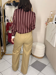 BLUSA LÍNEAS BURGUNDY