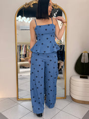 THAIRY SET AZUL POLKA DOT