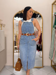 MICHELLE" DENIM DRESS MIDI
