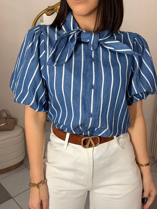 KARLA LINE TOP BLUE