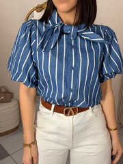 KARLA LINE TOP BLUE