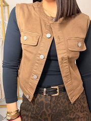 VEST BROWN