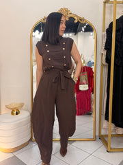 BROWN  NAPOLEON JUMPSUIT