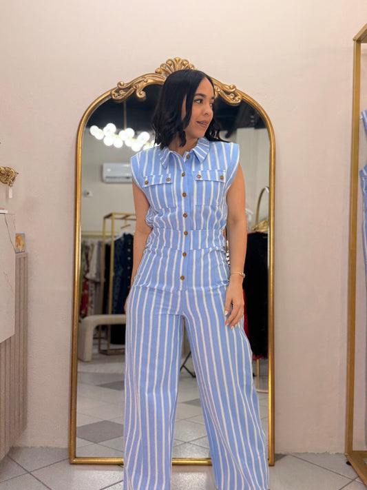 KASANDRA BLUE JUMPSUIT