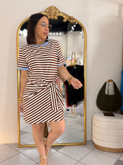 BROWN  MINI DRESS