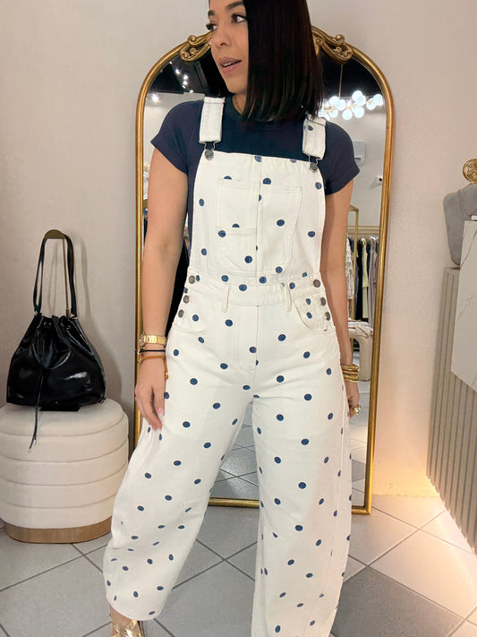 KEILY  NAVY POLKA DOT JUMPSUIT