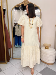 GABI" MIDI DRES CREMA