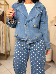 MIKAL" DENIM BLAZER