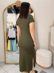 TIFANY” OLIVE DRESS
