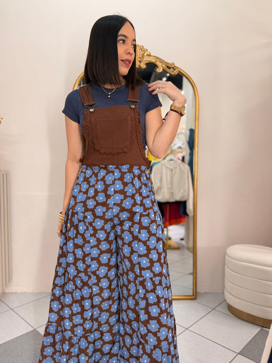 🚨PRE - ORDE BROWN/ BLUE  JUMPSUIT E🚨🚨