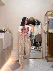 PANTALON CUADROS BROWN