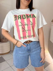 WHITE AMORE  TSHIRT