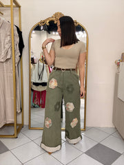 LORENA”  OLIVO FLOR  PANTALÓN