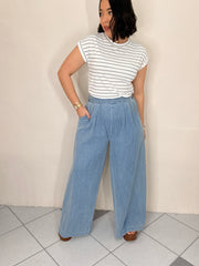 WHITE  T-SHIRT DE LÍNEAS