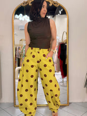 OLIVE/BROWN PANT BALLOON