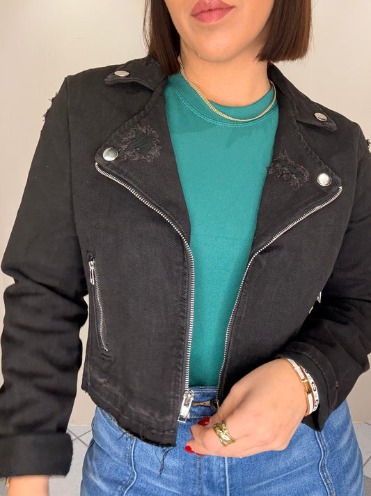 BLACK DENIM JACKET