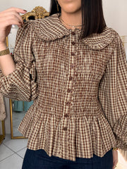 BLUSA CUADROS BROWN