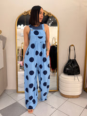 AUREA” POLKA DOT BLUE  JUMPSUIT