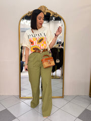 NAILA"  OLIVE  PANTALÓN