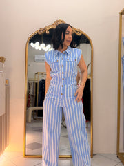 KASANDRA BLUE JUMPSUIT