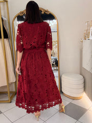 BURGUNDY ELEGANTE SET FALDA Y TOP