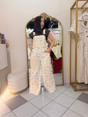 ISAMARY" BEIGE FLORAL OVERAL