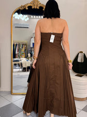BROWN DRESS