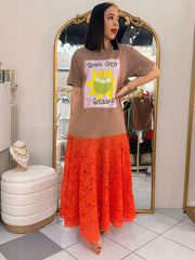 BROWN COCOS DRESS COLOMBIANO