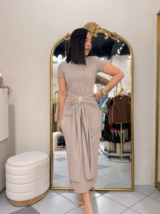 ERIKA BEIGE DRESS