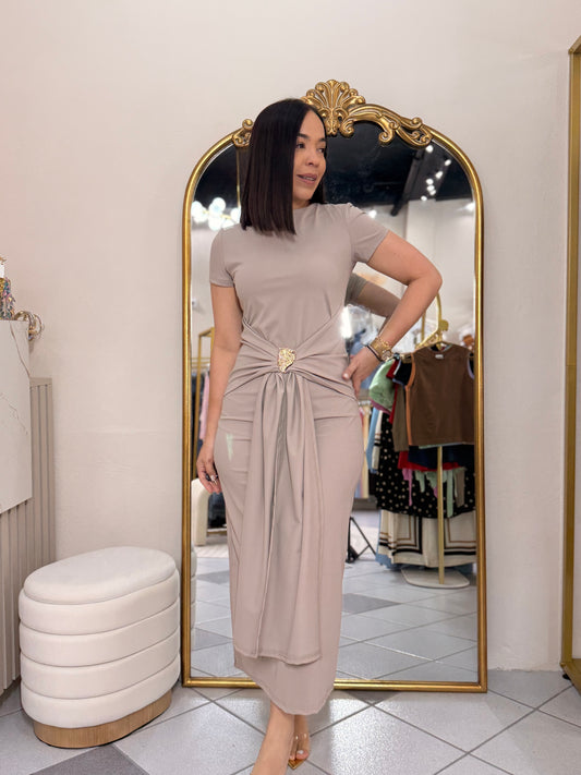 ERIKA BEIGE DRESS
