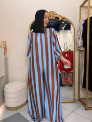 BLUE/BROWN  JUMPSUIT