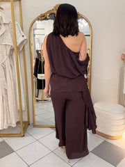 MICHELLE ” PLUM JUMPSUIT  DRESS