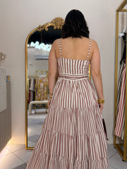 TRIANA" ROSE STRIPE DRESS