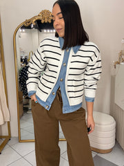 LENY” WHITE  SWEATER