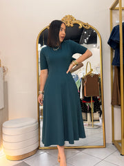 TEAL MIDI DRESS