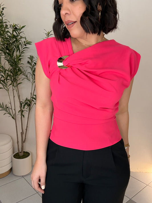 FRANCES CORAL TOP