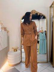 CAMEL SET DOS PIEZAS EN SUEDE