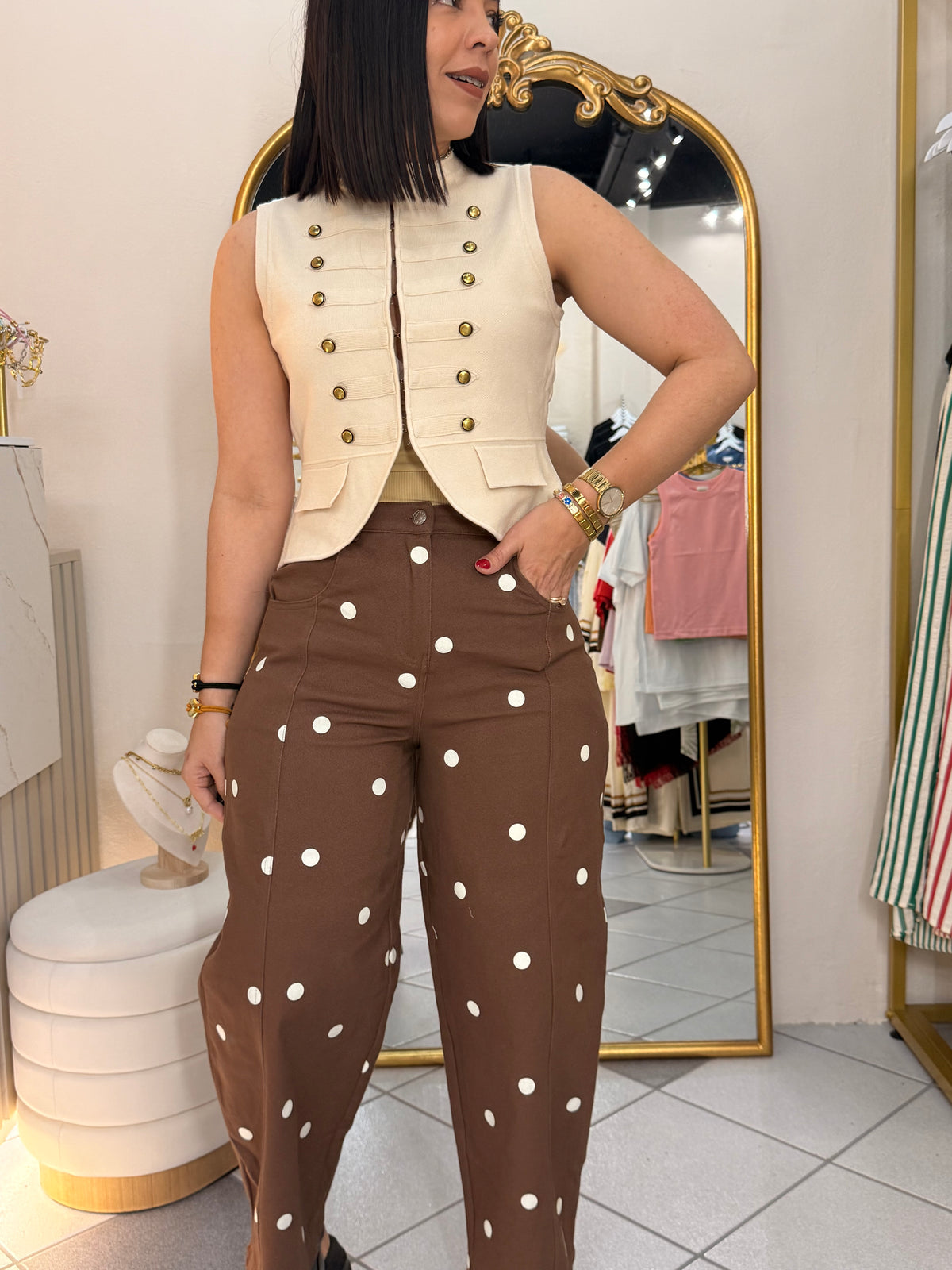 BEIGE VEST TRENDY